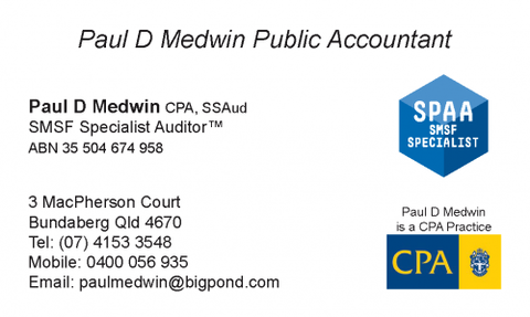 Paul D Medwin FCPA SSAud - Sunshine Coast Accountants 1