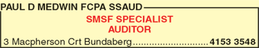 Paul D Medwin FCPA SSAud - Sunshine Coast Accountants 2