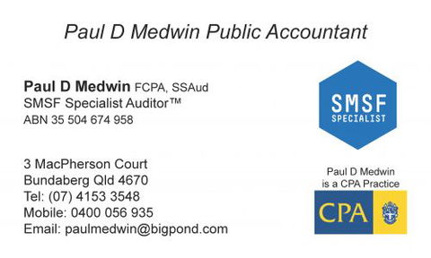 Paul D Medwin FCPA SSAud - Sunshine Coast Accountants 3