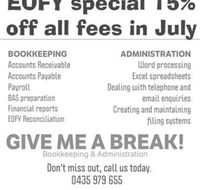GIVE ME A BREAK Bookkeeping amp Administration - Sunshine Coast Accountants
