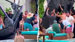 Terrifying scene unfolds as metal cabana frame crashes into packed casino pool area Sunshine Coast Accountants